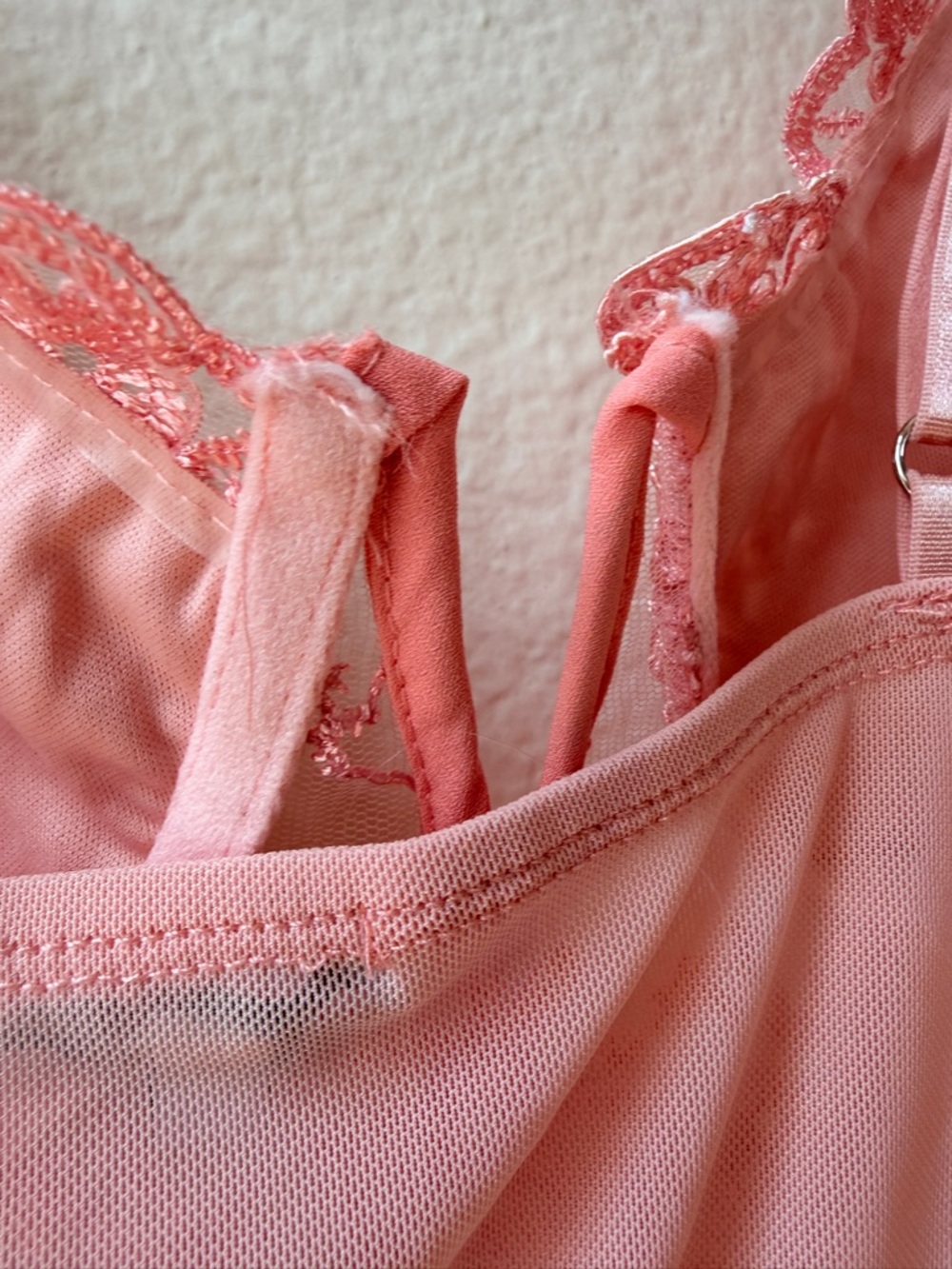 Blashe Pink Lace Bustier Crop Top Fairy Coquette Soft Girl Lingerie Romantic L - Picture 7 of 8